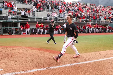 Georgia infielder Kolby Branch (9) during Georgia’s game against Alabama at Foley Field in Athens, Ga., on Saturday, Mar. 23, 2024. (Kari Hodges/UGAAA)