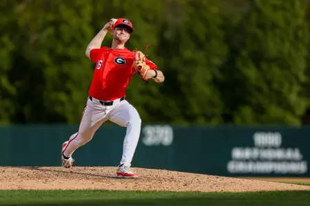 Georgia pitcher Kolten Smith (16) during Georgia’s game against Alabama at Foley Field in Athens, Ga., on Saturday, Mar. 25, 2024. (Kari Hodges/UGAAA)