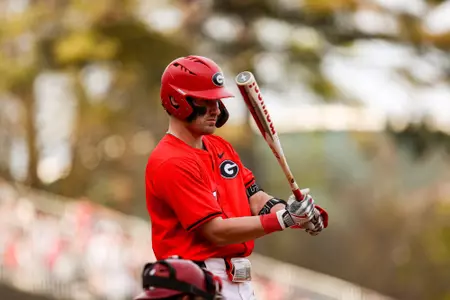 Georgia outfielder Logan Jordan (17) during Georgia’s game against Alabama at Foley Field in Athens, Ga., on Saturday, Mar. 25, 2024. (Kari Hodges/UGAAA)
