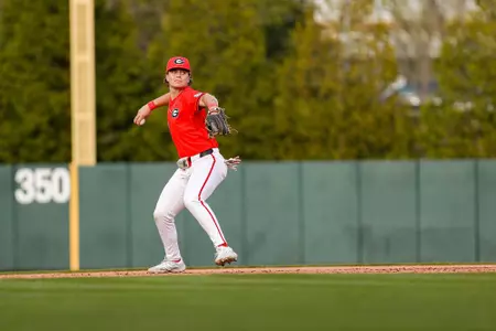 Georgia infielder Slate Alford (44) during Georgia’s game against Alabama at Foley Field in Athens, Ga., on Saturday, Mar. 25, 2024. (Kari Hodges/UGAAA)
