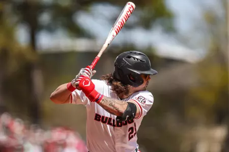 Georgia infielder Paul Toetz (23) during Georgia’s game against Alabama at Foley Field in Athens, Ga., on Sunday, Mar. 24, 2024. (Kari Hodges/UGAAA)