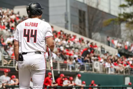 Georgia infielder Slate Alford (44) during Georgia’s game against Alabama at Foley Field in Athens, Ga., on Sunday, Mar. 24, 2024. (Kari Hodges/UGAAA)