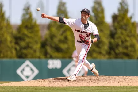 Georgia pitcher DJ Radtke (38) during Georgia’s game against Alabama at Foley Field in Athens, Ga., on Sunday, Mar. 24, 2024. (Kari Hodges/UGAAA)
