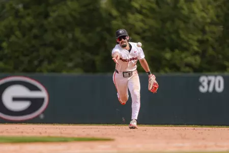 Georgia infielder Sebastian Murillo (2) during Georgia’s game against Alabama at Foley Field in Athens, Ga., on Sunday, Mar. 24, 2024. (Kari Hodges/UGAAA)
