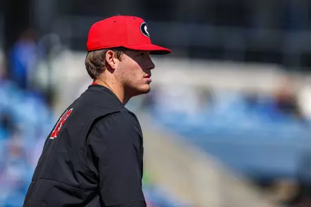Georgia pitcher Ethan Sutton (19) during Georgia’s game against Kentucky at Kentucky Proud Park in Lexington, Ky., on Sunday, Mar. 17, 2024. (Kari Hodges/UGAAA)