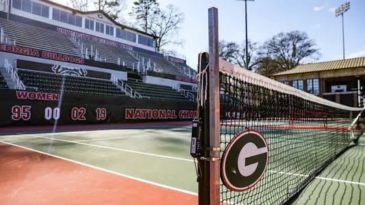 During Georgia’s practice session at the Dan Magill Tennis Complex in Athens, Ga., on Tuesday, Jan. 24, 2023. (Photo by Tony Walsh)
