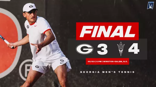 Georgia men's tennis falls in the first round of the NCAA Tournament to Arizona State, 4-3
