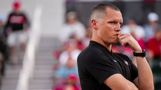Incoming Associate Head Coach Bryce Warren during the team's match against South Carolina on March 29, 2024.