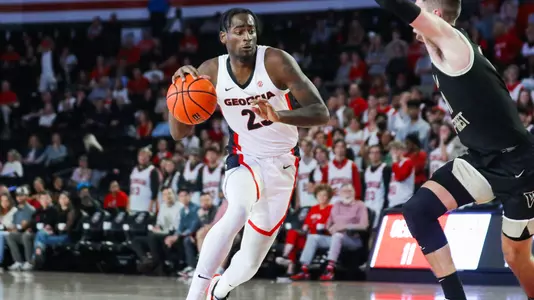 Georgia forward Jalen DeLoach (23) during Georgia’s game against Wake Forest at Stegeman Coliseum in Athens, Ga., on Friday, Nov. 10, 2023. (Cassie Baker/UGAAA)