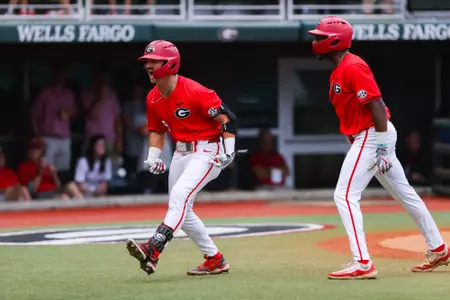 Georgia infielder Kolby Branch (9) during Georgia’s game against UNCW during the second round of the NCAA Athens Regional Tournament at Foley Field in Athens, Ga., on Saturday, June 1, 2024. (Kari Hodges/UGAAA)