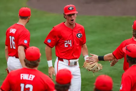 Georgia first baseman and outfielder Charlie Condon (24) during Georgia’s game against UNCW during the second round of the NCAA Athens Regional Tournament at Foley Field in Athens, Ga., on Saturday, June 1, 2024. (Kari Hodges/UGAAA)