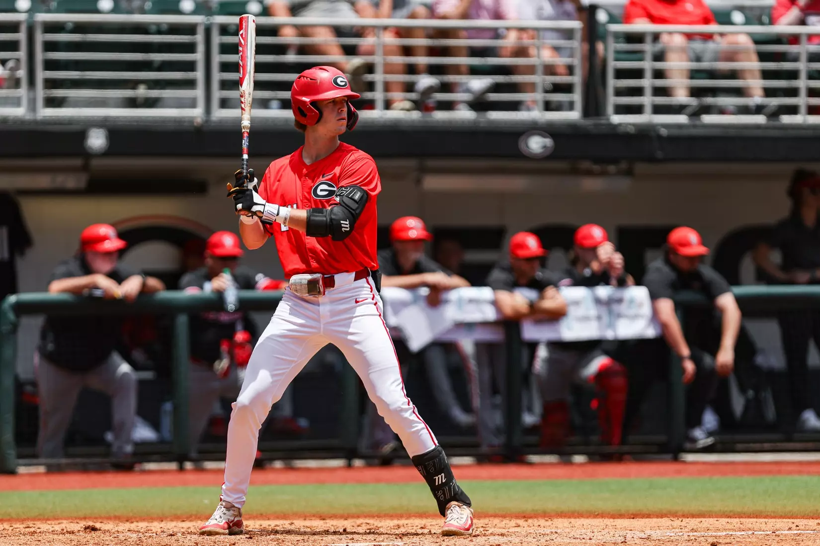 Georgia first baseman and outfielder Charlie Condon (24) during Georgia’s game against NC State at the NCAA Athens Super Regional at Foley Field in Athens, Ga., on Saturday, June 8, 2024. (Kari Hodges/UGAAA)