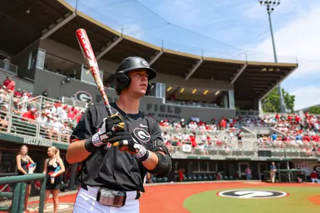 Georgia first baseman and outfielder Charlie Condon (24) during Georgia’s game against NC State at the NCAA Athens Super Regional at Foley Field in Athens, Ga., on Sunday, June 9, 2024. (Kari Hodges/UGAAA)