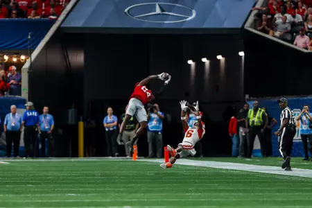 Georgia defensive back Malaki Starks (24) during Georgia’s game against Clemson in the Aflac Kickoff Game at Mercedes-Benz Stadium in Atlanta, Ga., on Saturday, Aug. 31, 2024. (Conor Dillon/UGAAA)