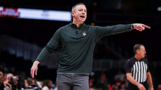 Georgia head coach Mike White during Georgia’s game against Notre Dame for Holiday Hoopsgiving at State Farm Arena in Atlanta, Ga., on Sunday, Dec. 18, 2022. (Photo by Tony Walsh)