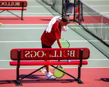 Oscar Pinto Sansano during practice at the Dan Magill Tennis Complex