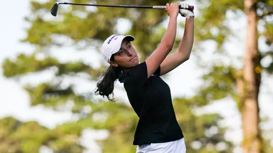 Chantal El Chaib during a practice round at the UGA Golf Course (photo by Conor Dillon).
