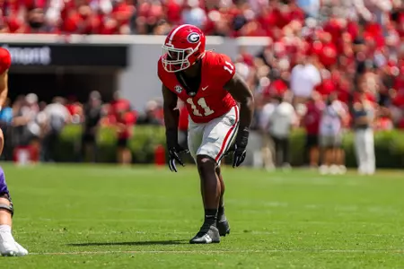 Jalon Walker during the Georgia football game against Tennessee Tech at Sanford Stadium on Sept. 7, 2024