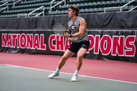 Miguel Perez Peña during the Southern Intercollegiate Championships at the Dan Magill Tennis Complex on Sunday, Sept. 15, 2024.