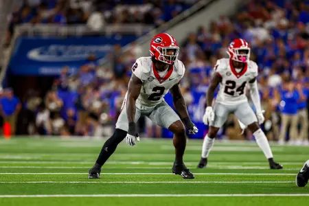 Georgia inside linebacker Smael Mondon Jr. (2) during Georgia’s game against Kentucky at Kroger Field in Lexington, Ky., on Saturday, Sept. 14, 2024. (Conor Dillon/UGAAA)