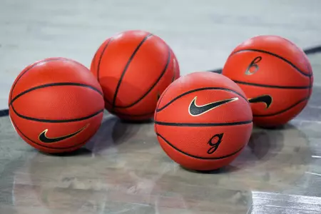 Georgia basketballs during Georgia’s game against Kentucky at Stegeman Coliseum in Athens, Ga., on Sunday, Jan. 19, 2025. (Tony Walsh/UGAAA)