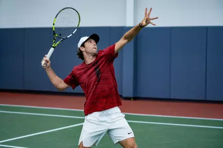 Senior Santiago Giamichelle during practice at the Lindsey Hopkins Indoor Facility in Athens, Georgia on Monday, October 6, 2025.