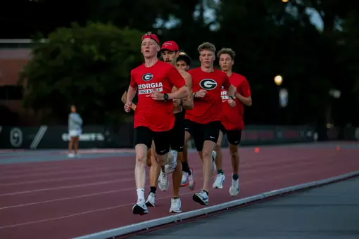 Georgia runner Will Aitken during Georgia’s cross country team practices at Spec Towns Track in Athens, Ga., on Tuesday, Sept. 9, 2025. (Conor Dillon/UGAAA)