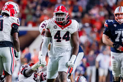 Junior defensive lineman Jordan Hall during a game against Auburn at Jordan-Hare Stadium on Saturday, Oct. 11, 2025.