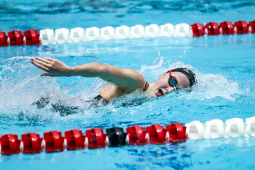 Georgia swimmer Elizabeth Tilt during the Georgia Invitational at Bauerle Pool in Gabrielsen Natatorium inside the Ramsey Student Center in Athens, Ga., on Thursday, Nov. 21, 2024. (Conor Dillon/UGAAA)