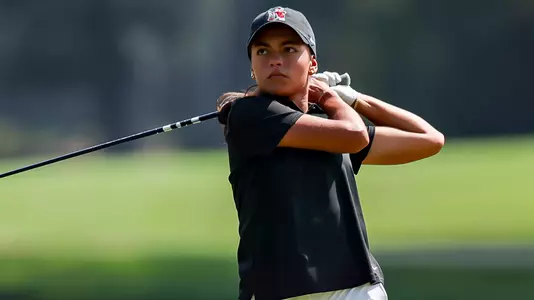 Maria Garcia in a practice round during the 2025-26 season (photo by Conor Dillon).