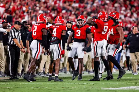 Georgia inside linebacker CJ Allen (3) during Georgia’s game against Texas on Dooley Field at Sanford Stadium in Athens, Ga., on Saturday, Nov. 15, 2025. (Tony Walsh/UGAAA)