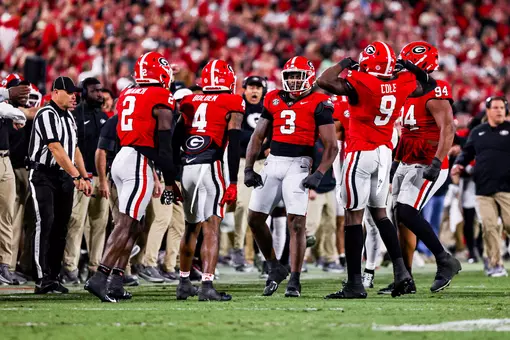 Georgia inside linebacker CJ Allen (3) during Georgia’s game against Texas on Dooley Field at Sanford Stadium in Athens, Ga., on Saturday, Nov. 15, 2025. (Tony Walsh/UGAAA)