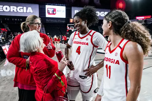Georgia forward Miyah Verse (4) after Georgia’s game against North Florida at Stegeman Coliseum in Athens, Ga., on Thursday, Nov. 20, 2025. (Tony Walsh/UGAAA)