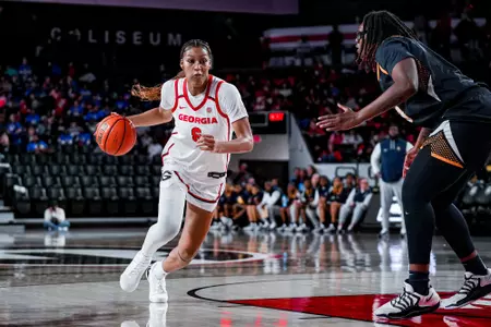 Georgia forward Zhen Craft (8) during Georgia’s game against North Carolina A&T at Stegeman Coliseum in Athens, Ga., on Monday, Dec. 15, 2025. (Tony Walsh/UGAAA)