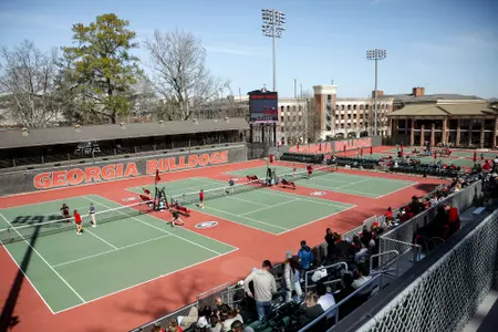 Dan Magill Tennis Complex during Georgia’s match against South Carolina at the Dan Magill Tennis Complex in Athens, Ga., on Sunday, Feb. 23, 2025. (Sofia Yaker/UGAAA)