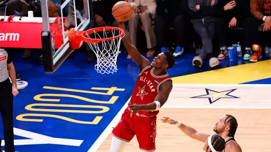 Anthony Edwards competes in the 2024 NBA All-Star Game (Getty images)