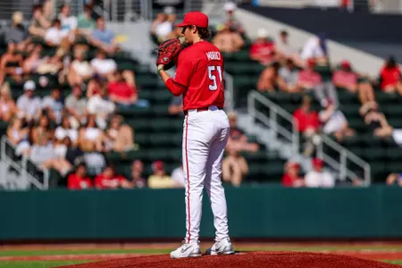 Georgia pitcher Lucas Morici (51) during Georgia’s game against ETSU at Foley Field in Athens, Ga., on Tuesday, March 11, 2025. (Conor Dillon/UGAAA)