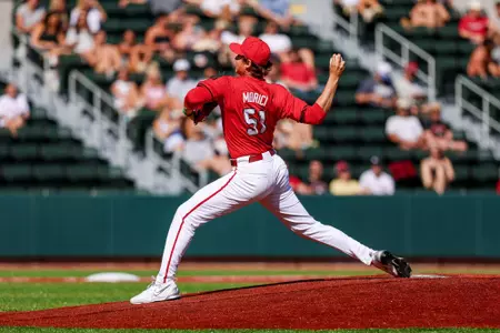 Georgia pitcher Lucas Morici (51) during Georgia’s game against ETSU at Foley Field in Athens, Ga., on Tuesday, March 11, 2025. (Conor Dillon/UGAAA)