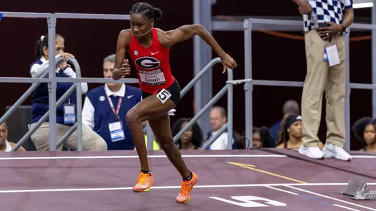 during the 2025 SEC Indoor Track and Field Championships at R.A. "Murray" Fasken '38 Indoor Stadium in College Station, Texas on Friday, February 28, 2025. (Kirk Meche)