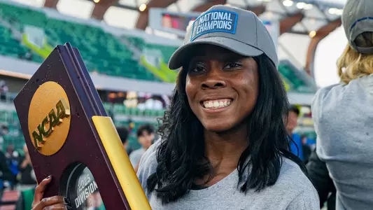 Georgia sprinter Aaliyah Butler during the 2025 NCAA Division I Outdoor Track and Field Championships at Hayward Field in Eugene, Ore., on Saturday, June 14, 2025. (Tony Walsh/UGAAA)