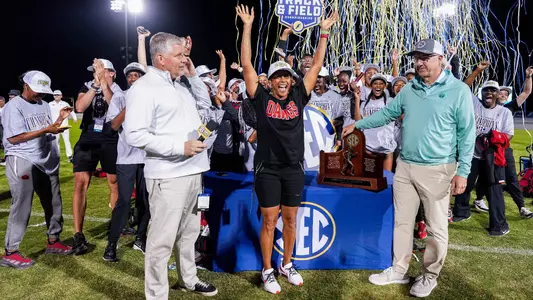 Georgia head coach Caryl Smith-Gilbert after the 2025 SEC Outdoor Track & Field Championships at the UK Outdoor Track & Field Facility in Lexington, Ky., on Saturday, May 17, 2025. (Tony Walsh/UGAAA)