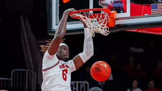 Georgia center Somto Cyril (6) during Georgia’s game against Grand Canyon at State Farm Arena in Atlanta, Ga., on Saturday, Dec. 14, 2024. (Conor Dillon/UGAAA)