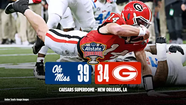 26FB Score - Georgia 34, Ole Miss 39