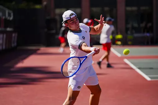 Georgia men's tennis freshman Eudald Gonzalez during a practice at the Dan Magill Tennis Complex on Monday, October 12, 2026.