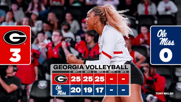26VB Score - Georgia 3, Ole Miss 0
