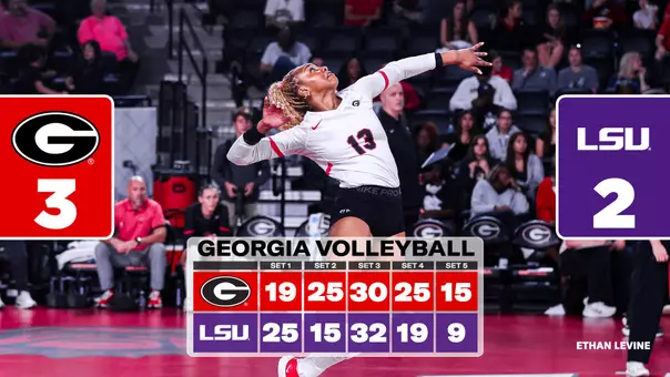 26VB Score - Georgia 3, LSU 2