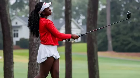Ashley Shaw plays a practice round at the UGA Golf Course (photo by Conor Dillon).