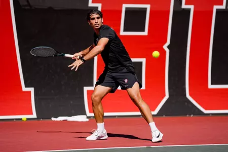 Junior Gabriele Vulpitta during a practice at the Dan Magill Tennis Complex in Athens, Ga. on October 12, 2026.