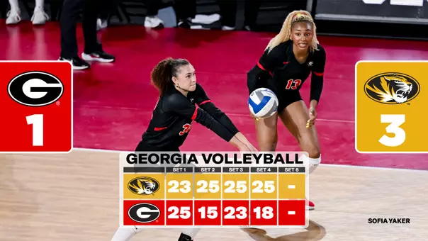26VB Score - Georgia 1, Missouri 3