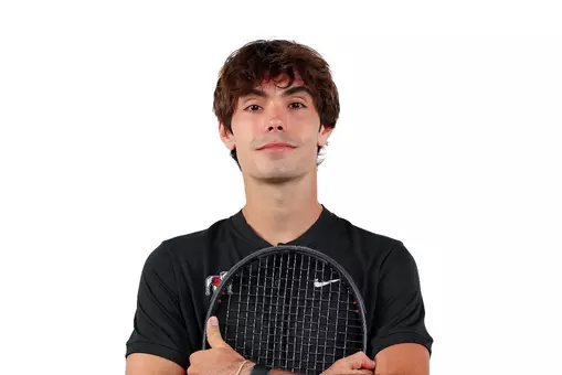 Senior Julian Alonso during a photoshoot with the Georgia men's tennis team.